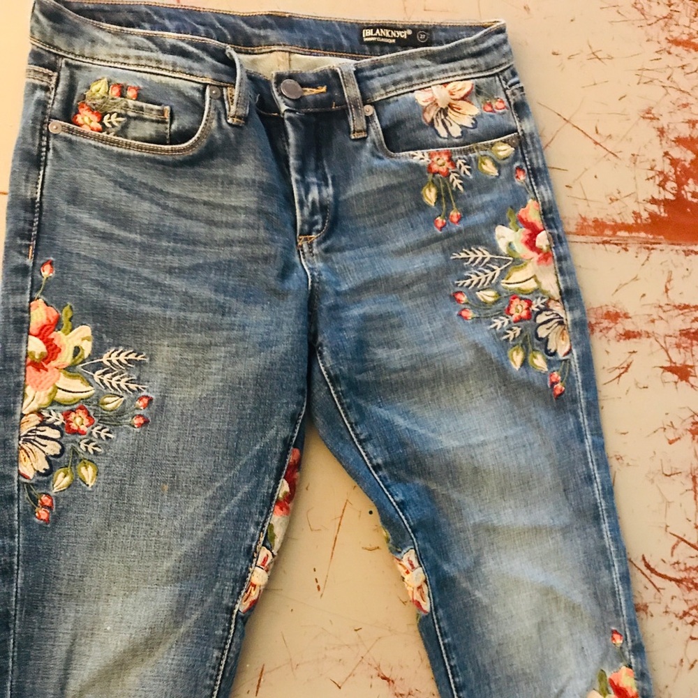 Blank NYC skinny classique embroidered jean